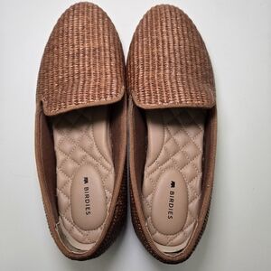 Birdies Women's The Starling Loafer Brown‎ Raffia Size 7 Woven Coastal Old Money